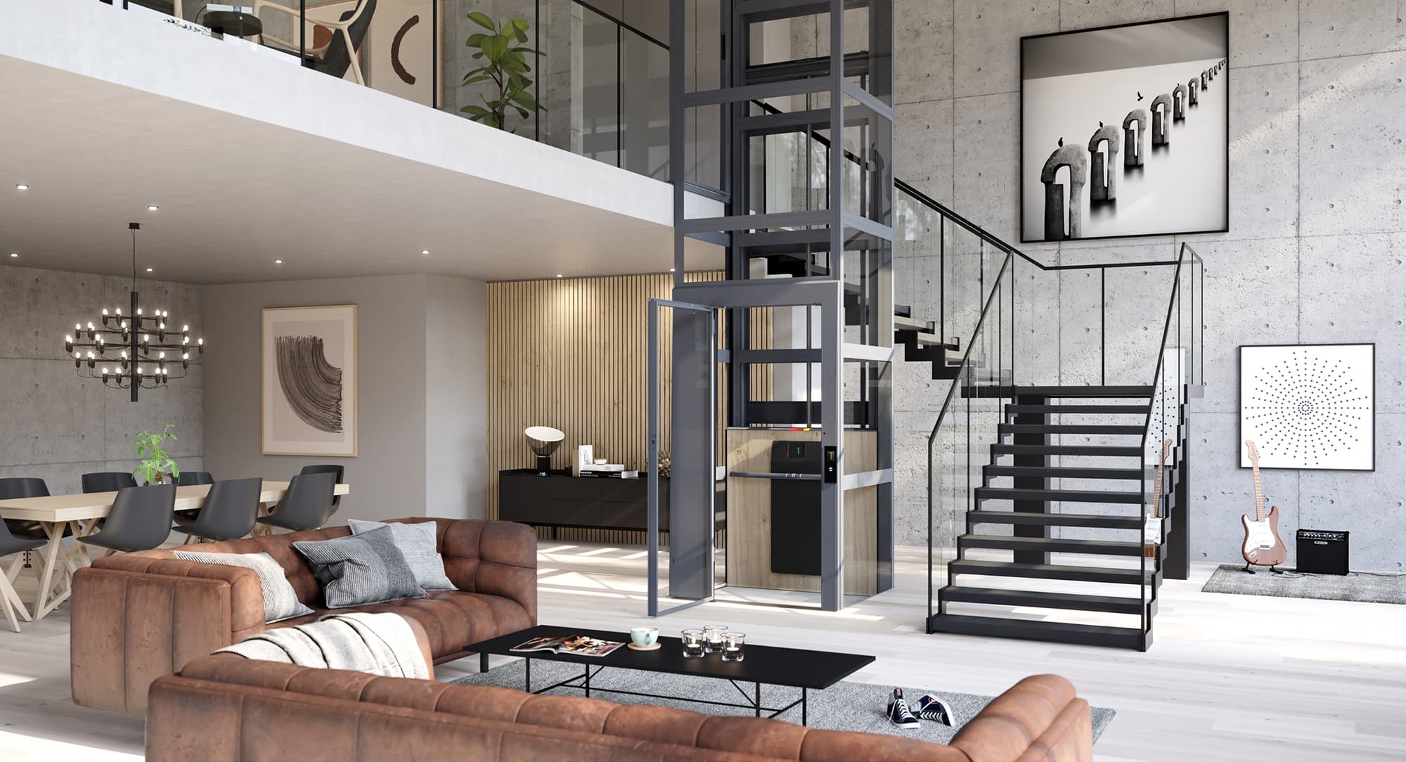huislift air in moderne woning